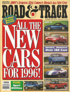 ROAD & TRACK 1995 OCT - G.S.CORVETTE, GS-T, FANGIO